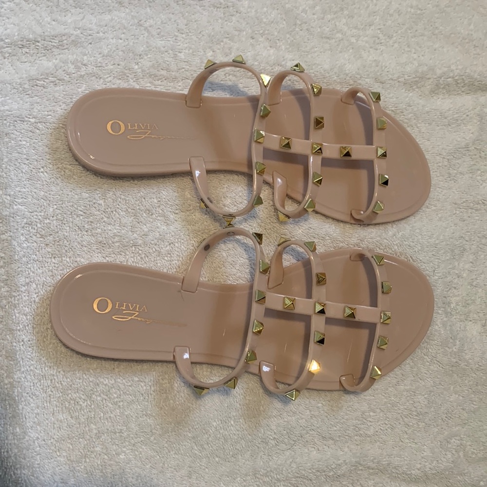 Nude Jelly Valentino rockstud sandals dupe! NWOT